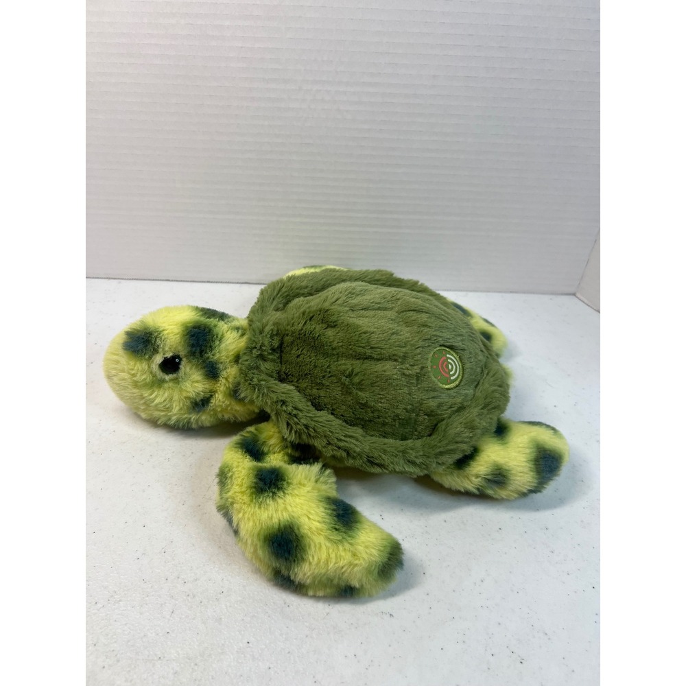 Fahlo Sea Turtle Plush Stuffed Animal Green Yellow Spotted Marine Toy 9 inch